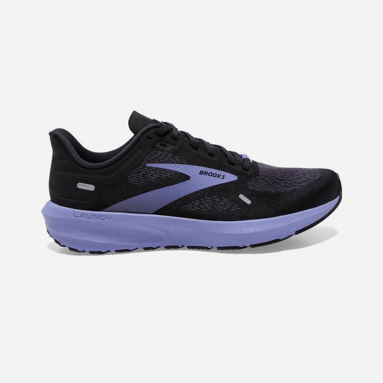 Brooks Launch 9 Lightweight Cushioned Loopschoenen voor Dames Zwart /Grijs/Paars (TVKXO-6057)